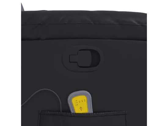 Fauteuil de massage inclinable Noir Similicuir