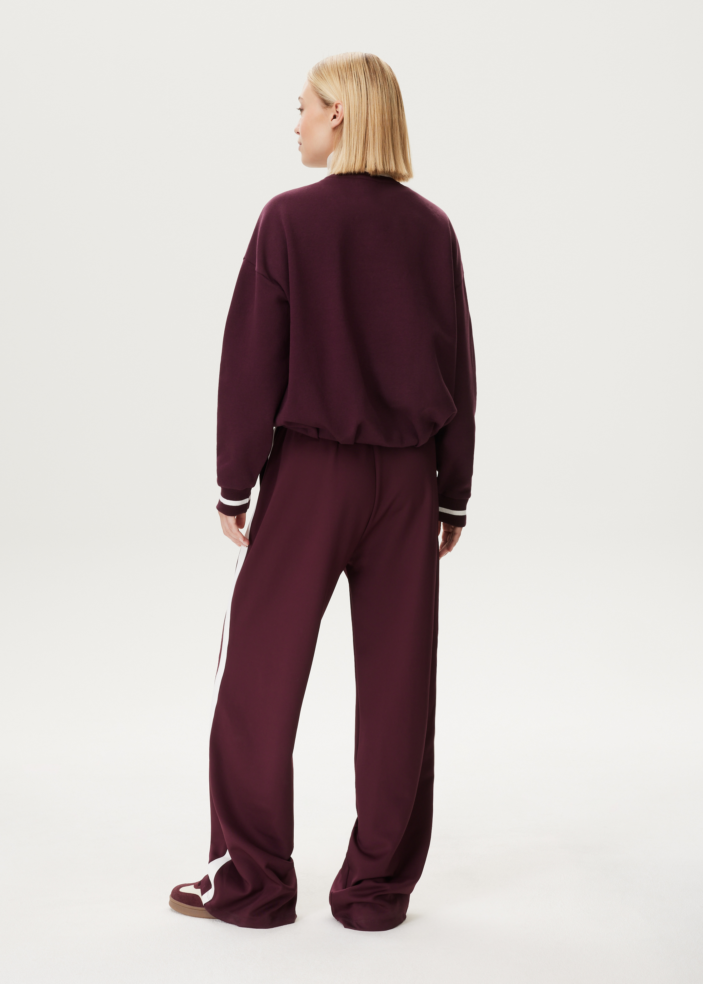 Wijde broek met streepdetail