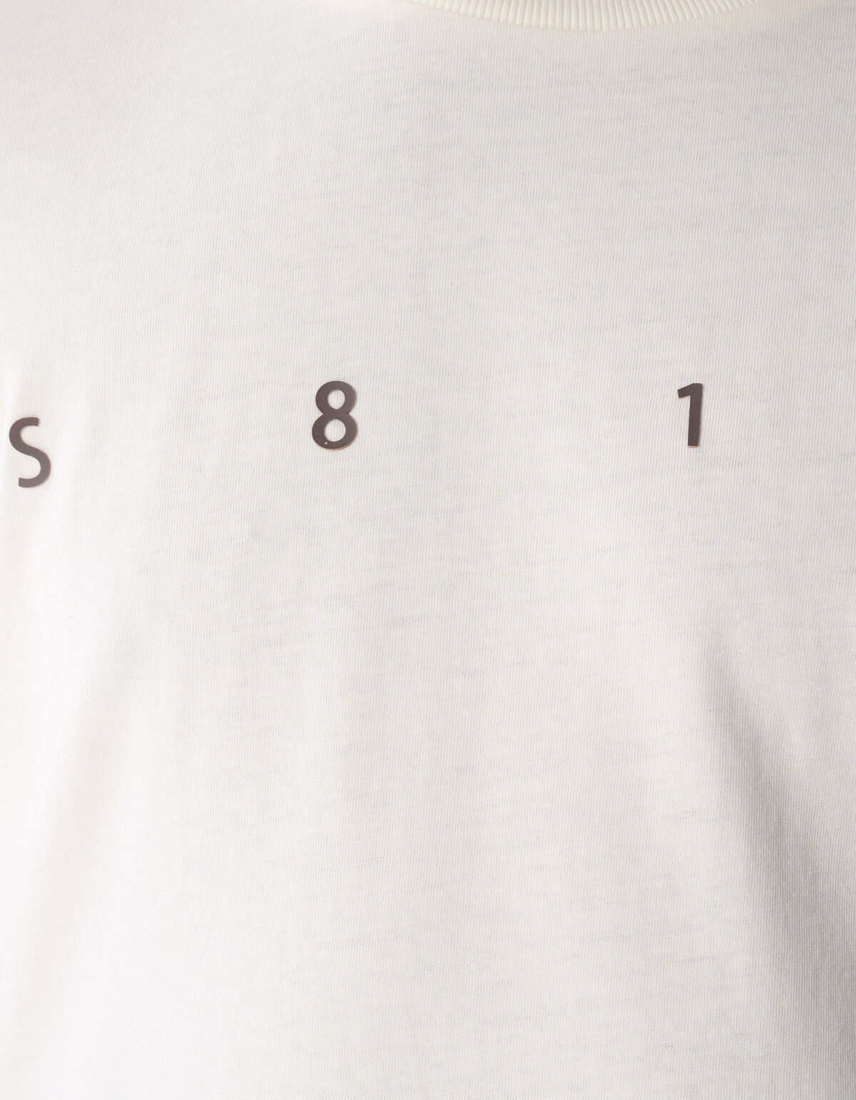 Minimal Artwork T-shirt Gebroken Wit