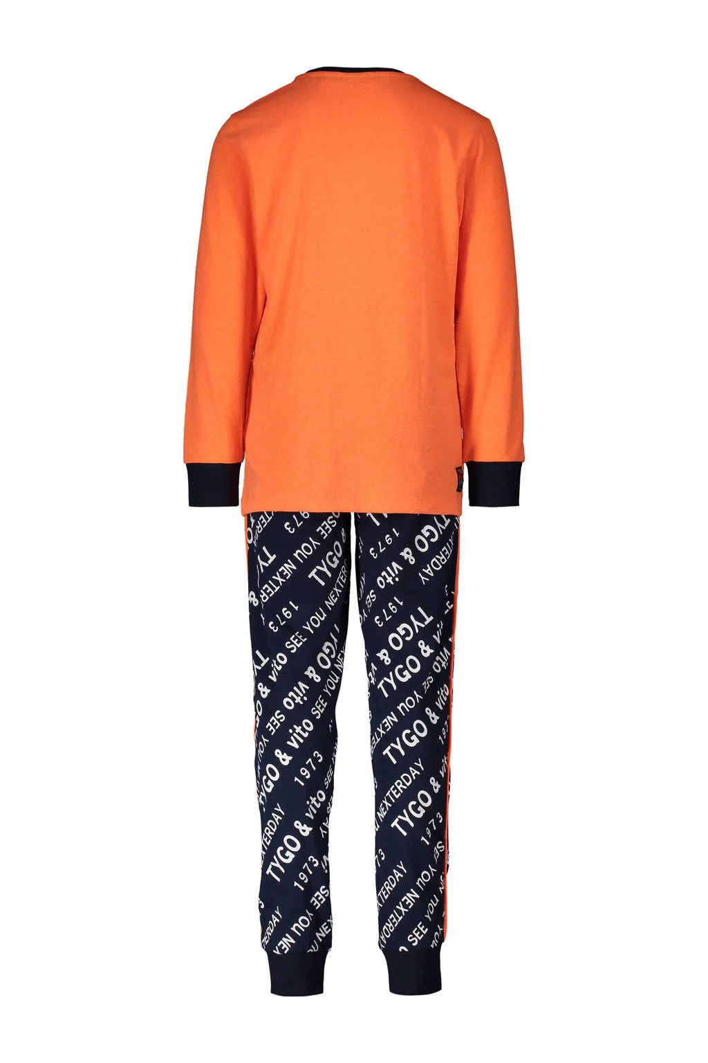 TYGO & vito pyjama printopdruk oranje/zwart