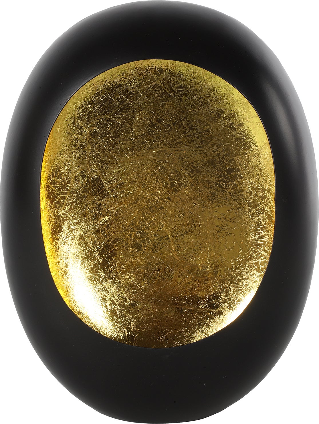 Countryfield waxinelichthouder Eggy zwart / goud 13,5 x 25 x 34,5 cm