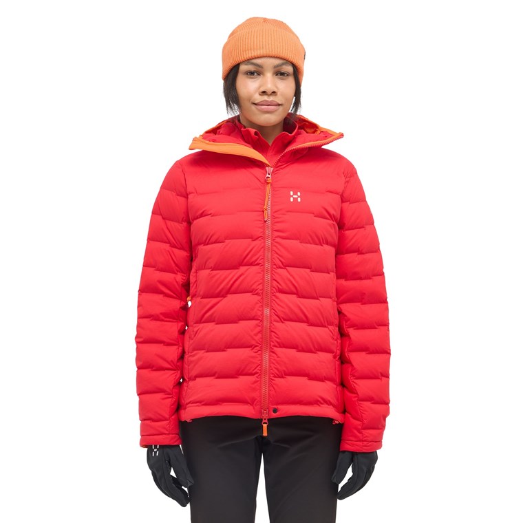 Haglöfs Spitz Down Hood Women Bright Red