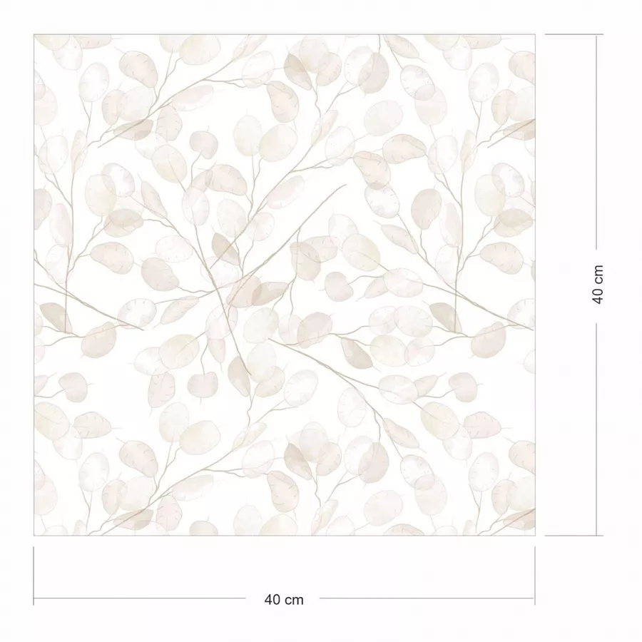 Nikima Klebefolie KF-31 selbstklebende Folie - Blätter creme bunt