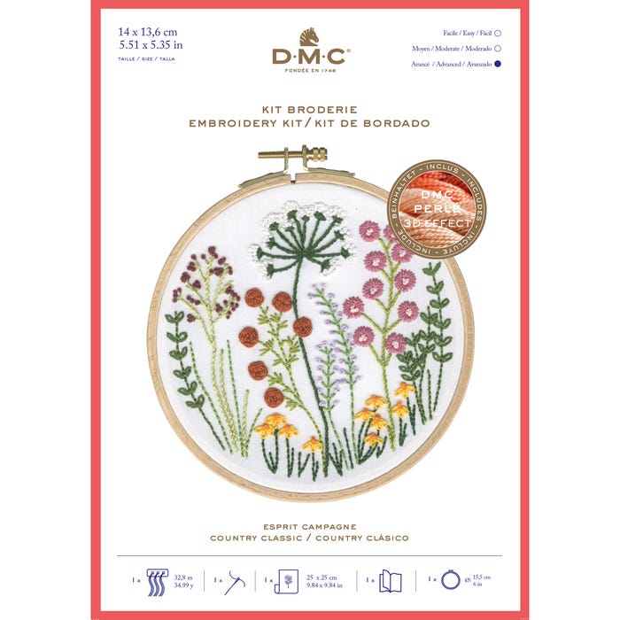 DMC-Borduurpakket met bloemen dessin