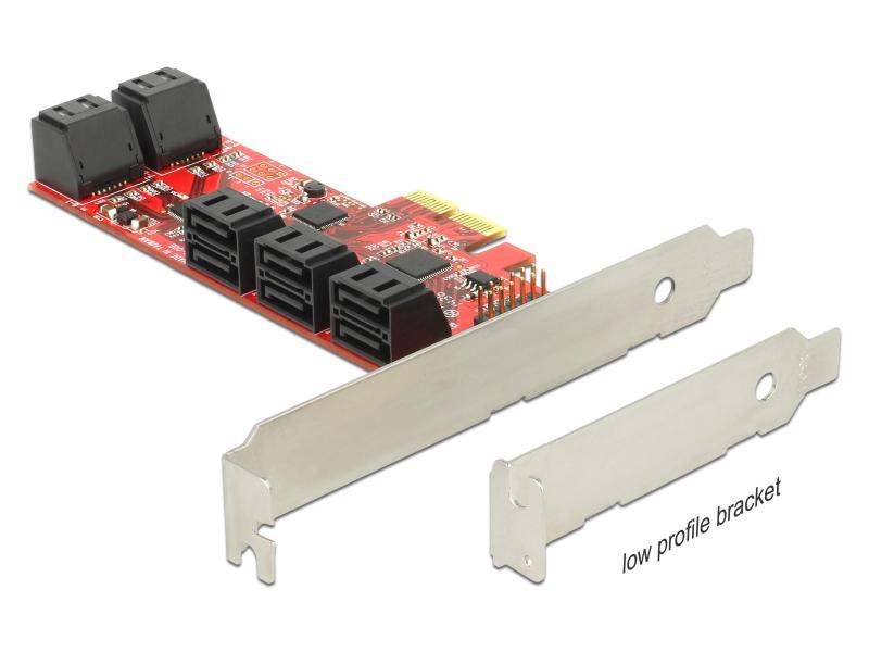 Delock SATA-Controller PCI-Ex2- 10x SATA3 intern Delock PCI Express x2 Karte zu 10 x intern SATA 6 Gb/s