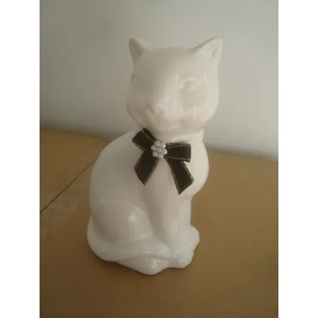 3Pagen Dekokatze Porzellan Katze 13 cm