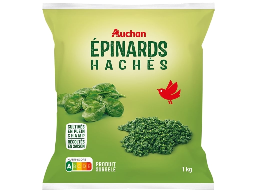 ESPINAFRES AUCHAN PICADOS EM PORÇÕES 1KG