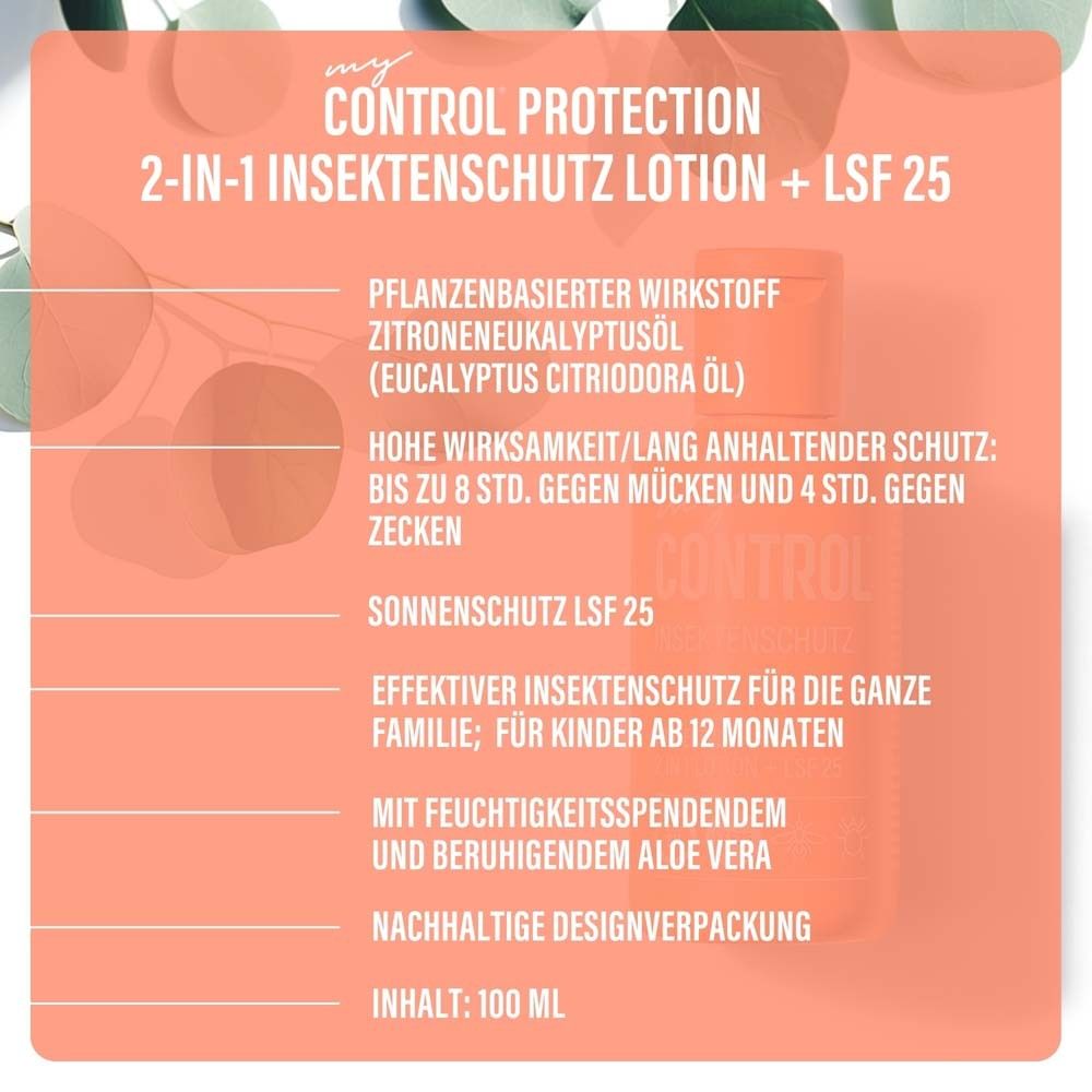 my Control® Protection 2-in-1 Insektenschutz Lotion + LSF 25