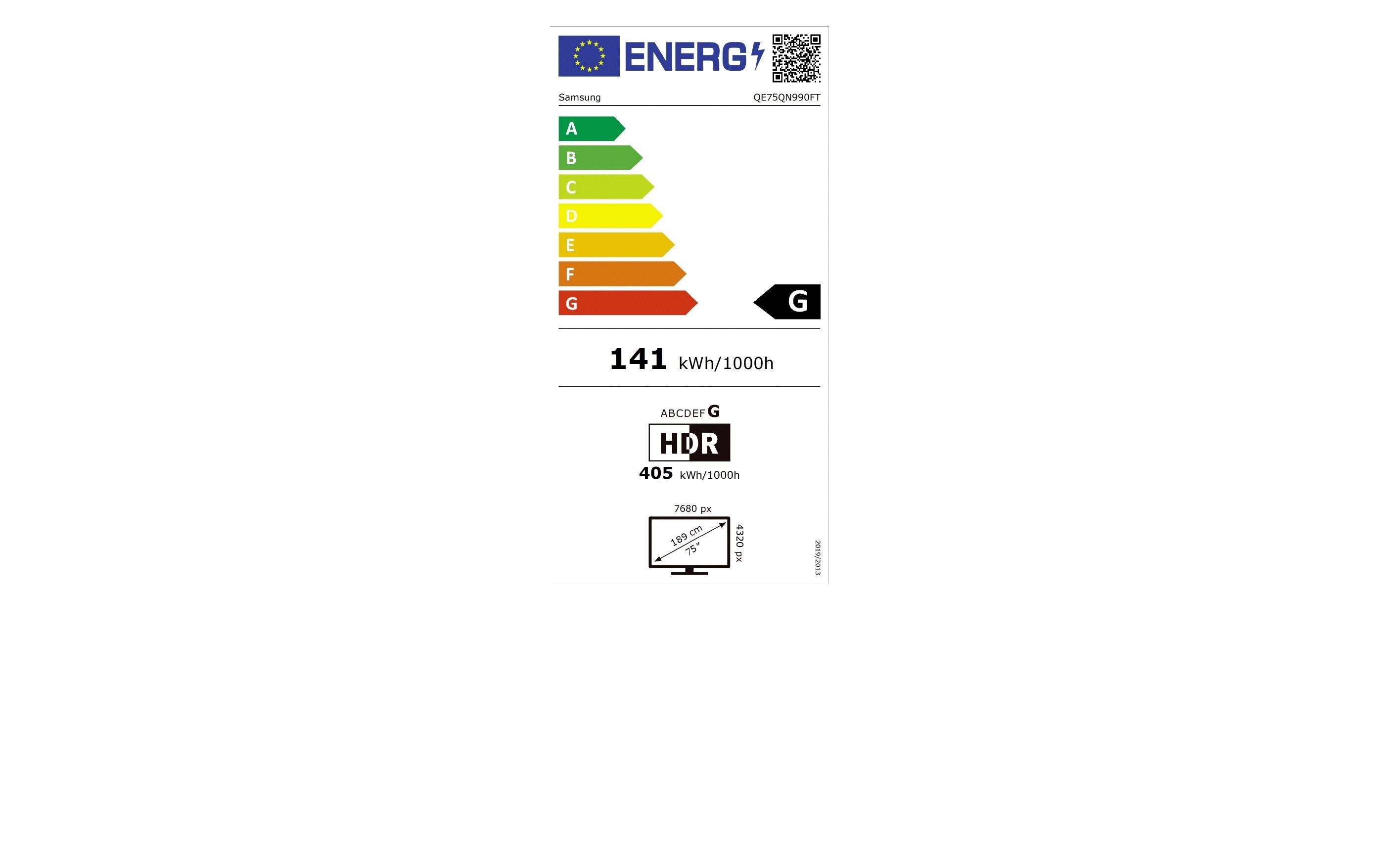 TV QE75QN990F 75'' QN990F Neo QLED 8K Mini LED AI TV, 2025<br>120 Hz(Up to 4K 240 Hz), 8K (7.680 x 4.320), NQ8 AI Gen3 Processor, 90W 6.2.4CH