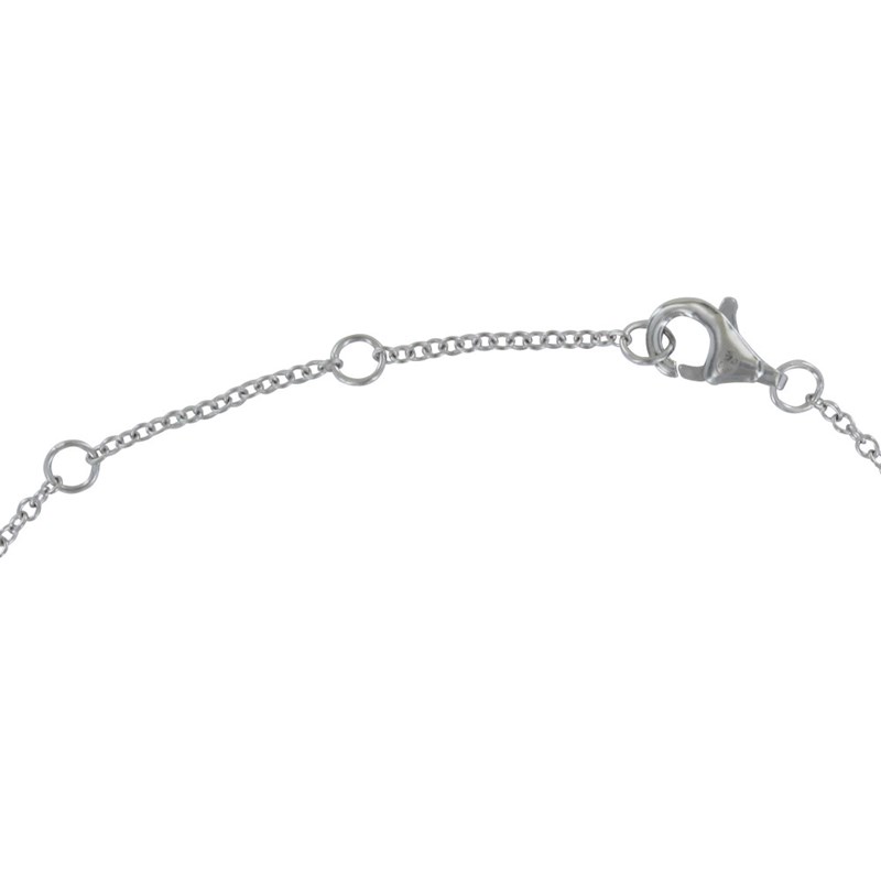 Collier Argent Rhodié 9 Strass Ronds