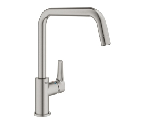 Grohe Eurosmart keukenkraan met hoge draaibare uitloop RVS