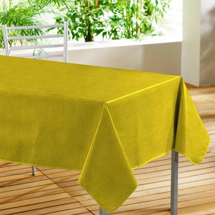 NAPPE RECTANGLE 140X240 CM PVC IMPRIME DECLINO JAUNE