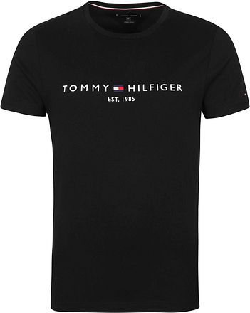 Tommy Hilfiger Logo T-shirt Zwart MW0MW11465-BAS kopen