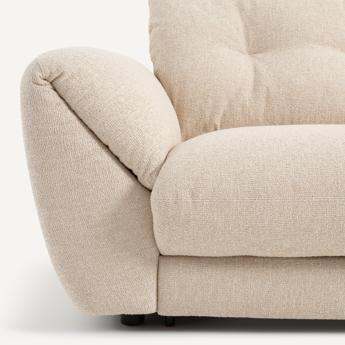 AM.PM<br>Sofá-cama de 3 lugares em tecido bouclé Edgar