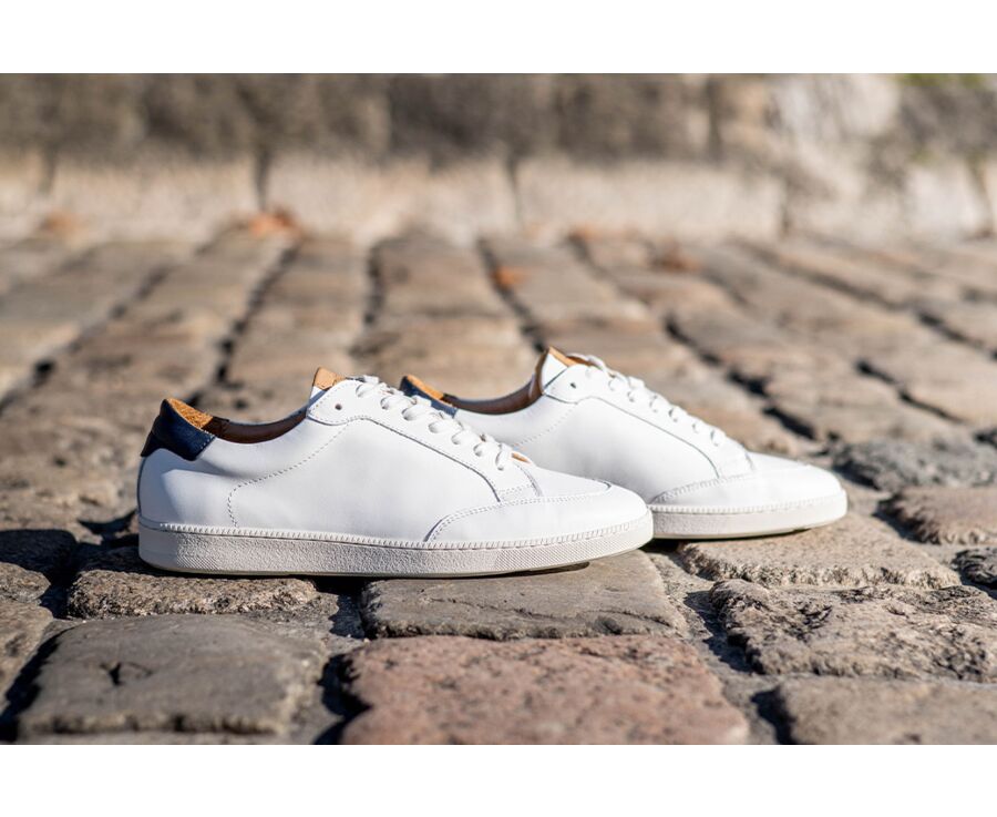 Sneakers cuir blanc homme - CANUNDA