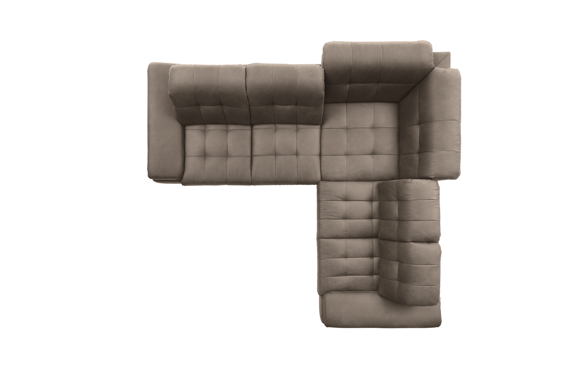 polsterpower Ecksofa - Miro mandel - Basismodell - links
