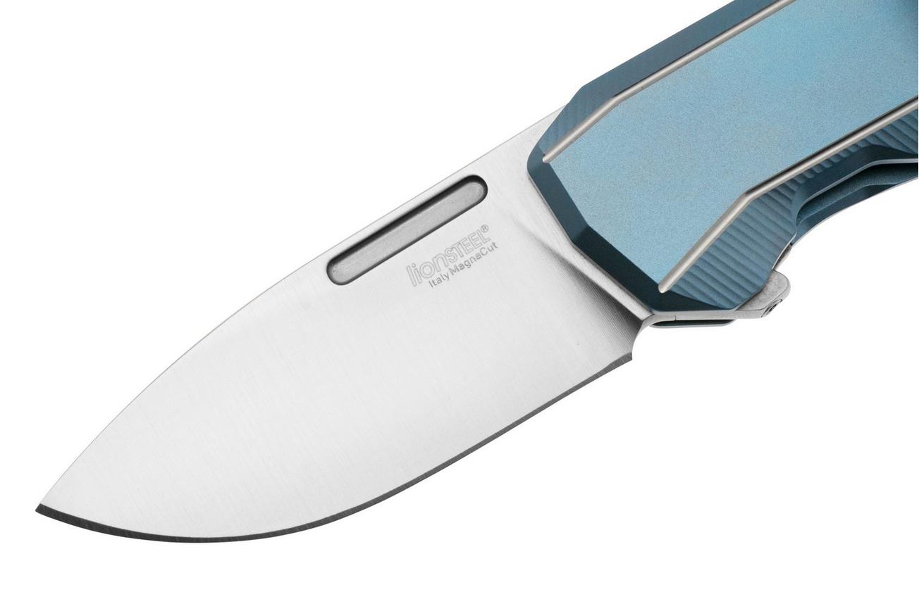 LionSteel N.ONE N1-BL Frame Lock, Magnacut, Blue Titanium, zakmes