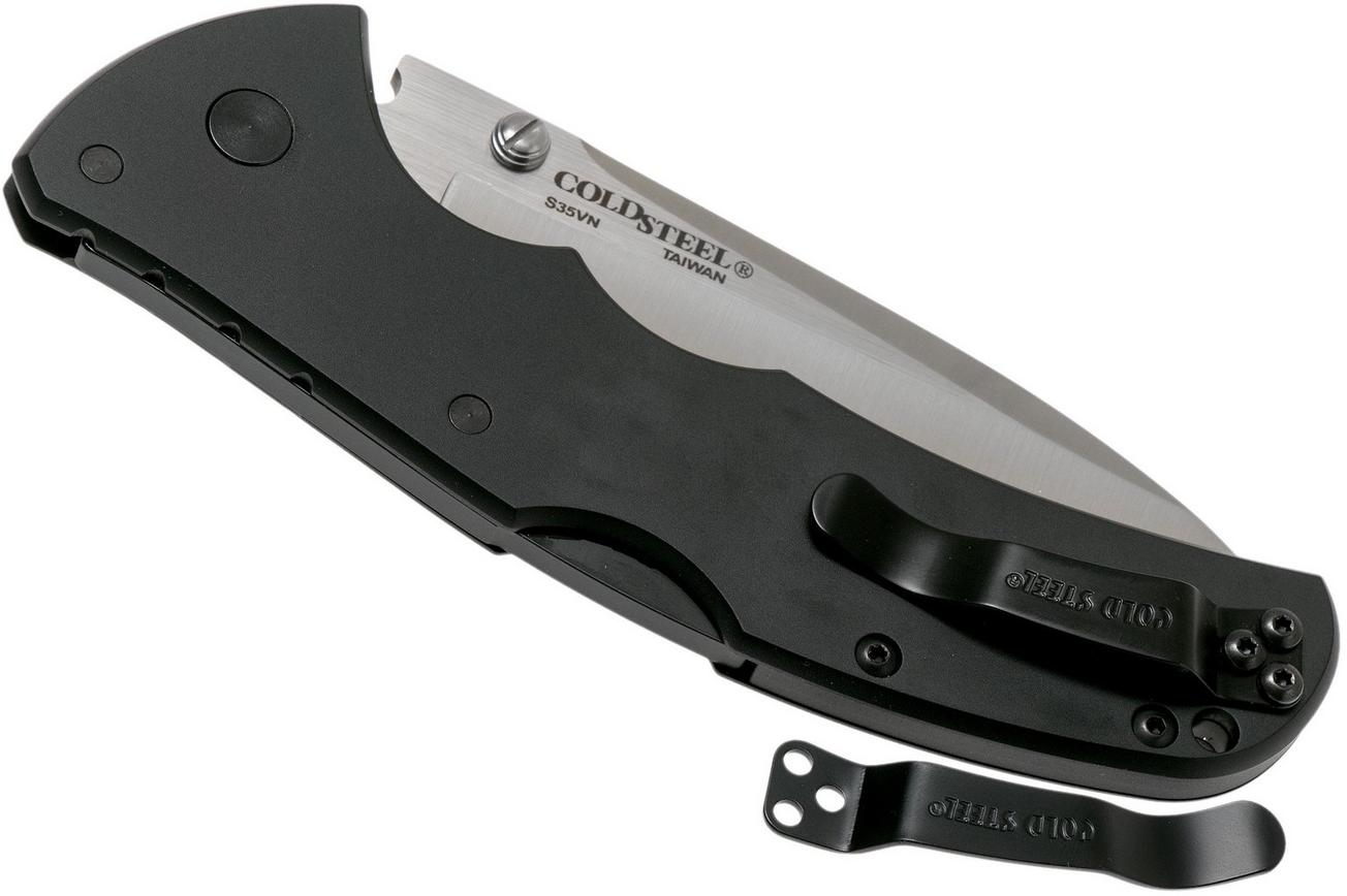 Cold Steel Code 4 Spear Point 58PAS Black CPM S35VN plain edge, zakmes
