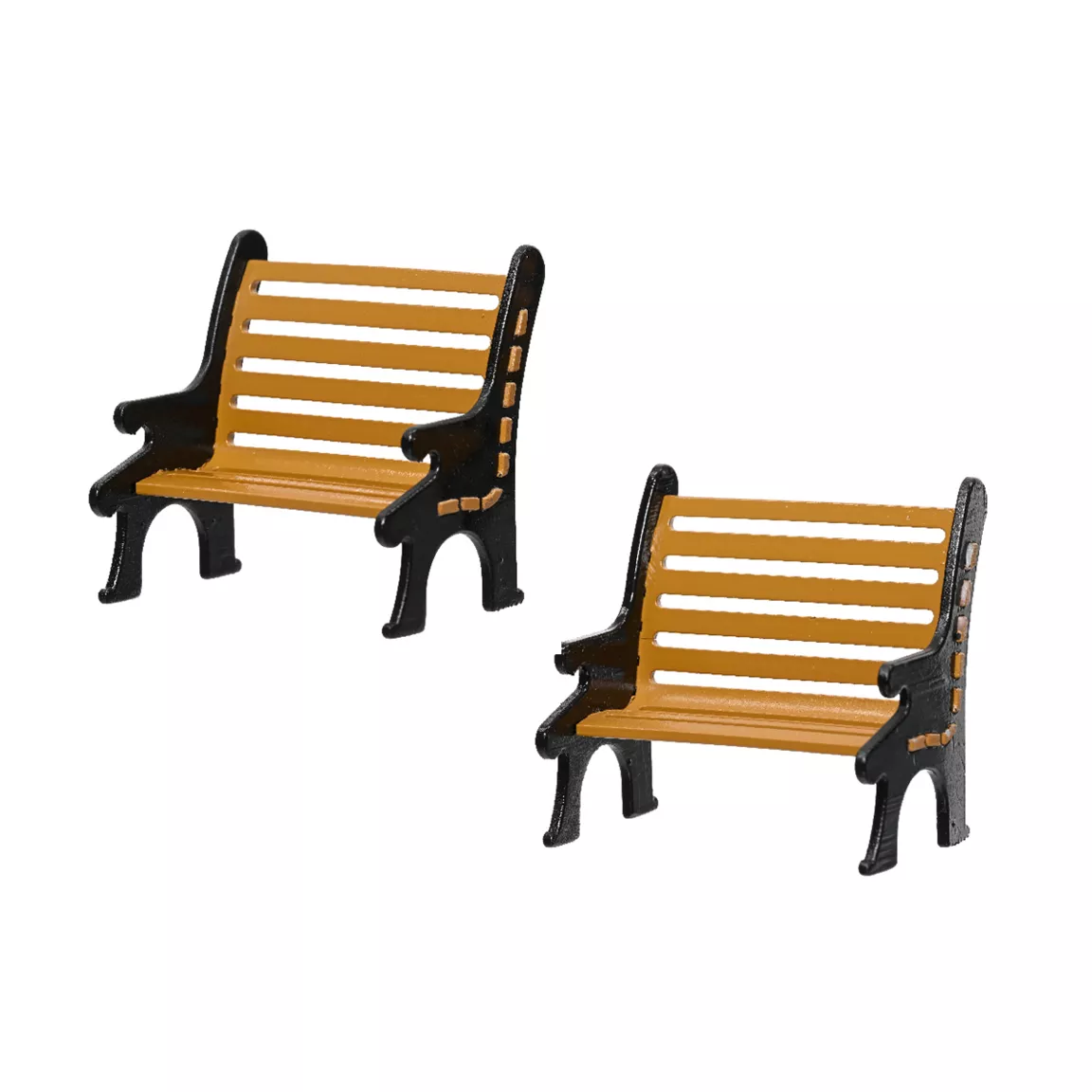 Lot de 2 bancs (H5,70 cm) pour village de Noël