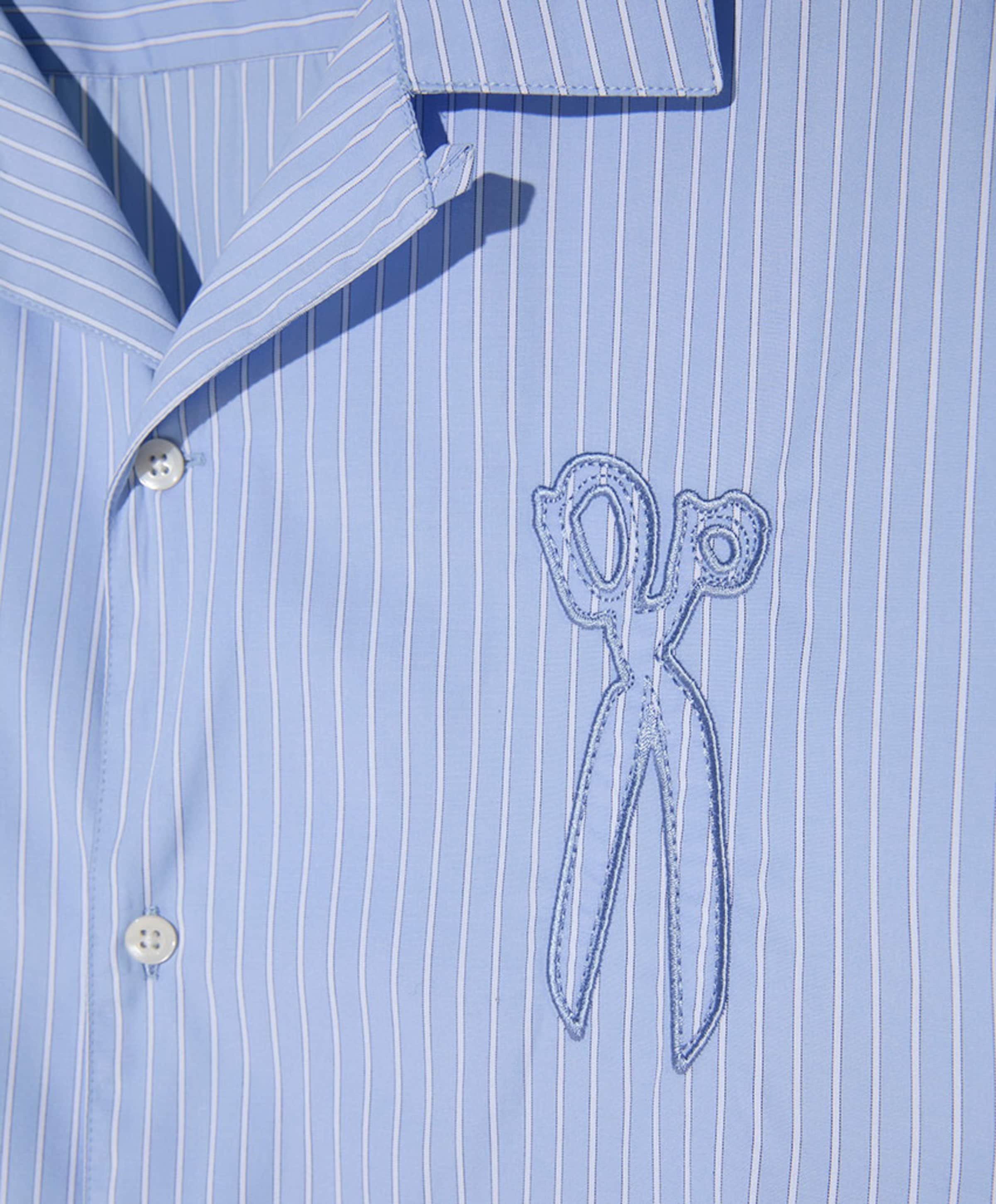 Denham Heren overhemd korte mouw blauw