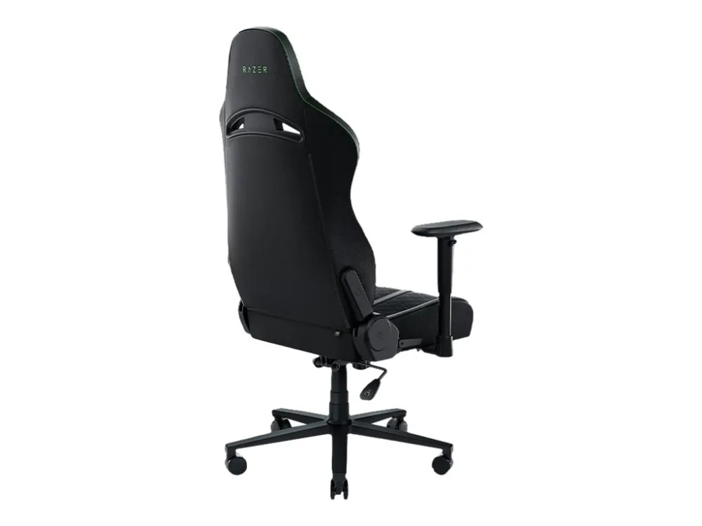 Razer Iskur X - Stol - armstøtter - T-formet - syntetisk læder, stål, elastomerisk polyuretan (EPU) - sort/grøn