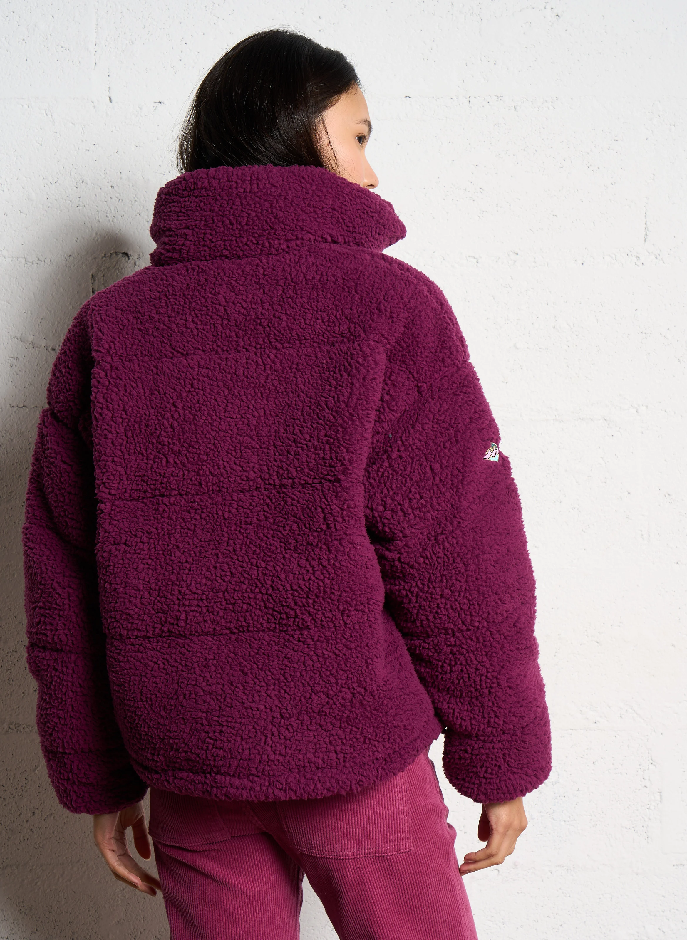 SHERPA PUFFER - Manteau boxy en sherpa | Violet