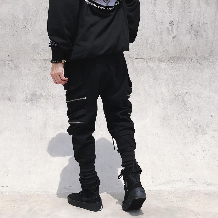 DuckleBeam - Skinny cargobroek met hoge taille en effen kleur