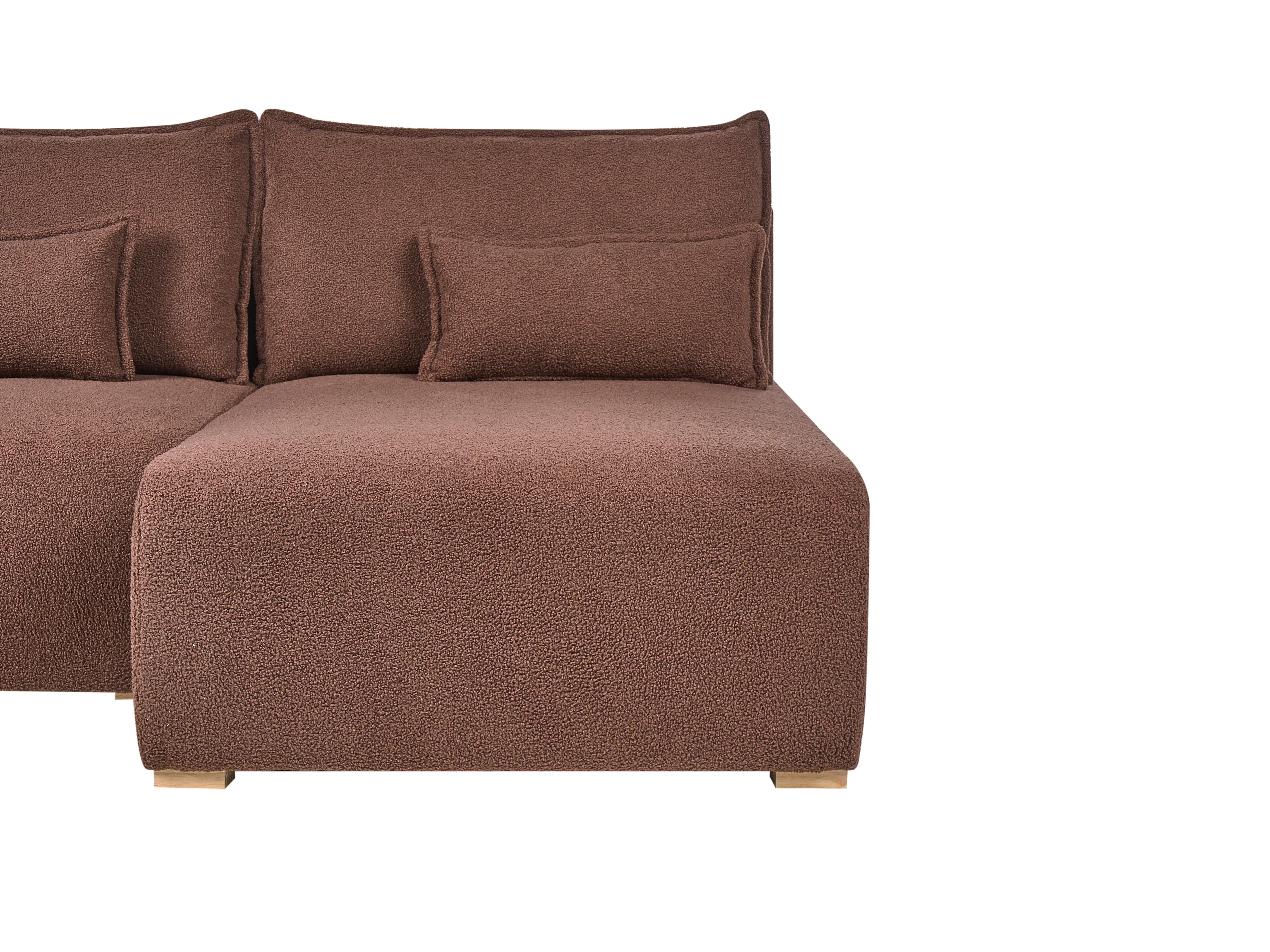 Modulaire U-vormige bank NERBO Bouclé Bruin