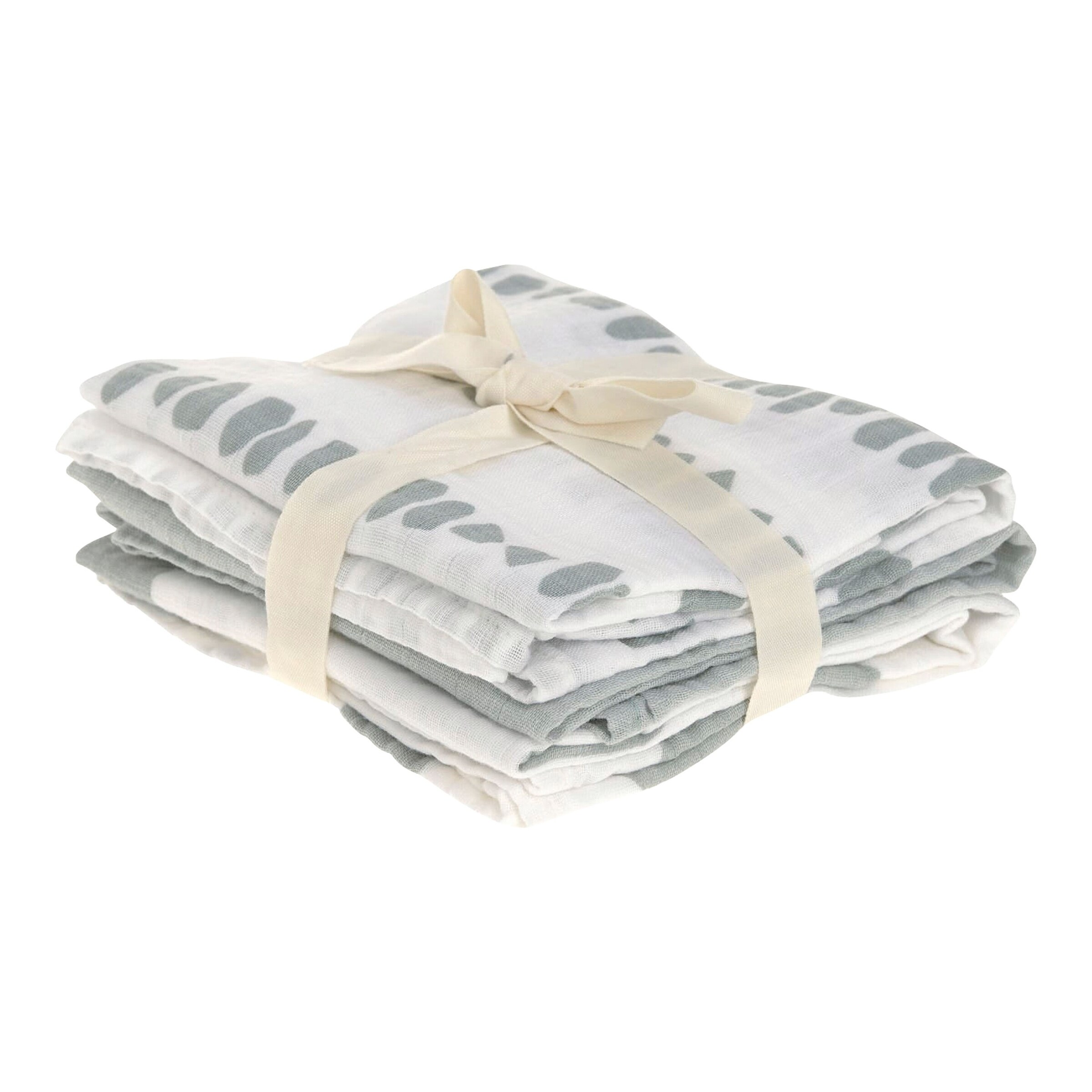 Lässig 3er-Pack Mullwindeln 60x60cm grau