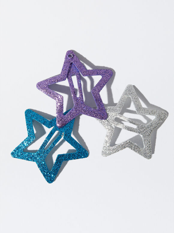 Conjunto de Presilhas Estrela - Multicor