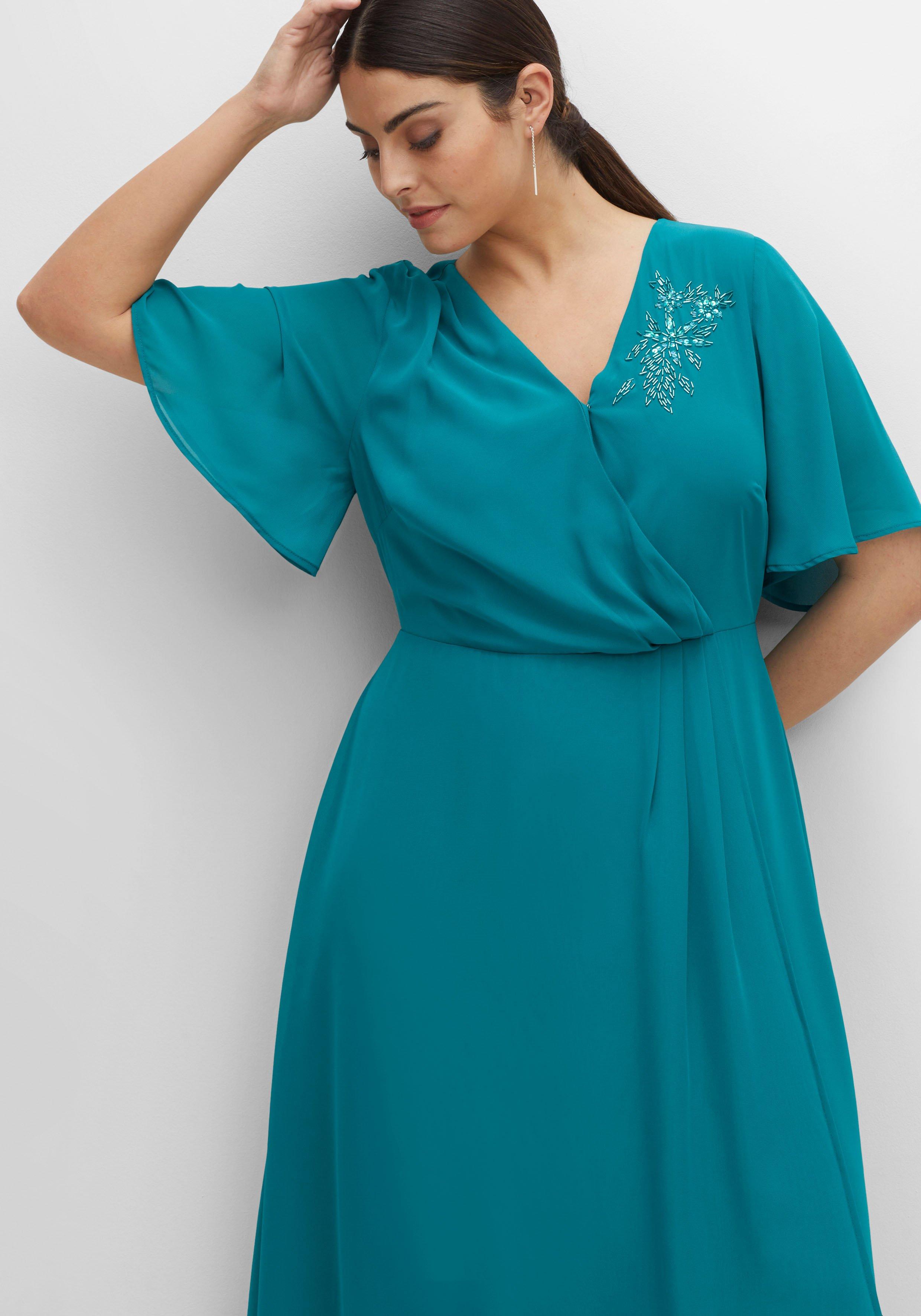 Abendkleid in Wickeloptik, aus Chiffon