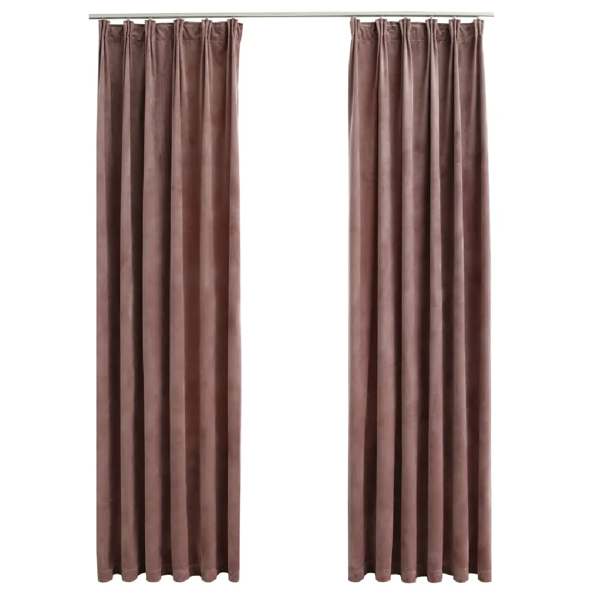 vidaXL Rideaux occultants Velours - Rose antique