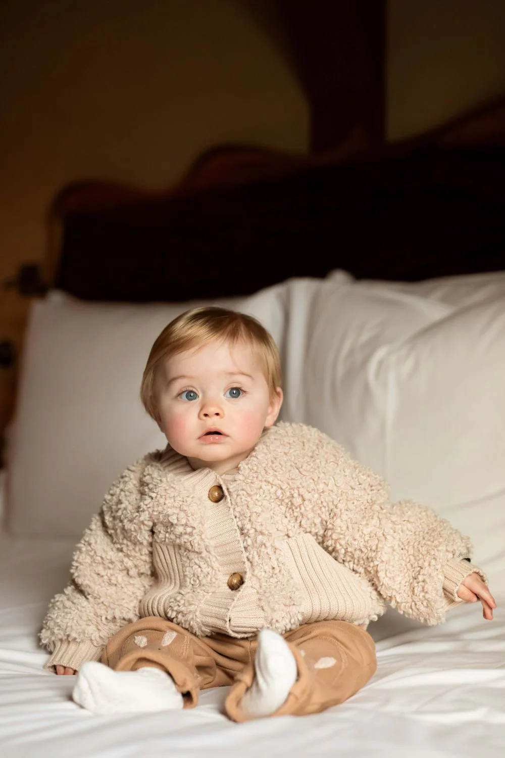 Olaan Cardigan | Soft Taupe Teddy