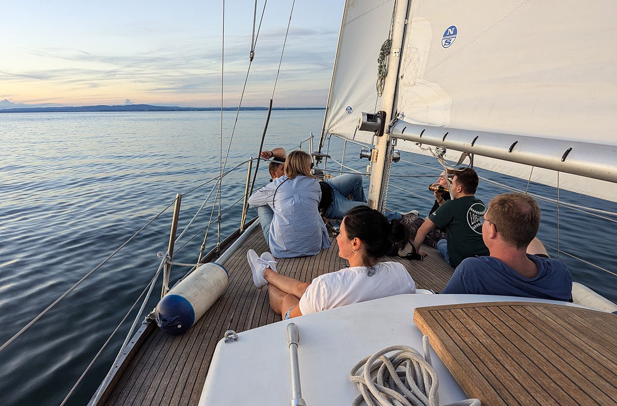 Segeln am Abend Bodensee
