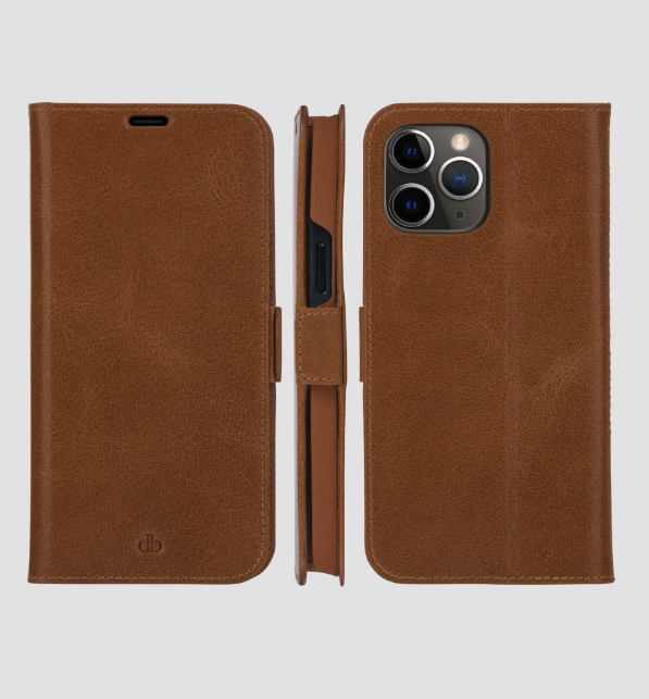 iPhone 13 Pro Echtleder Tasche mit RFID Schutz Copenhagen Slim (CS61GT001328) - Tan