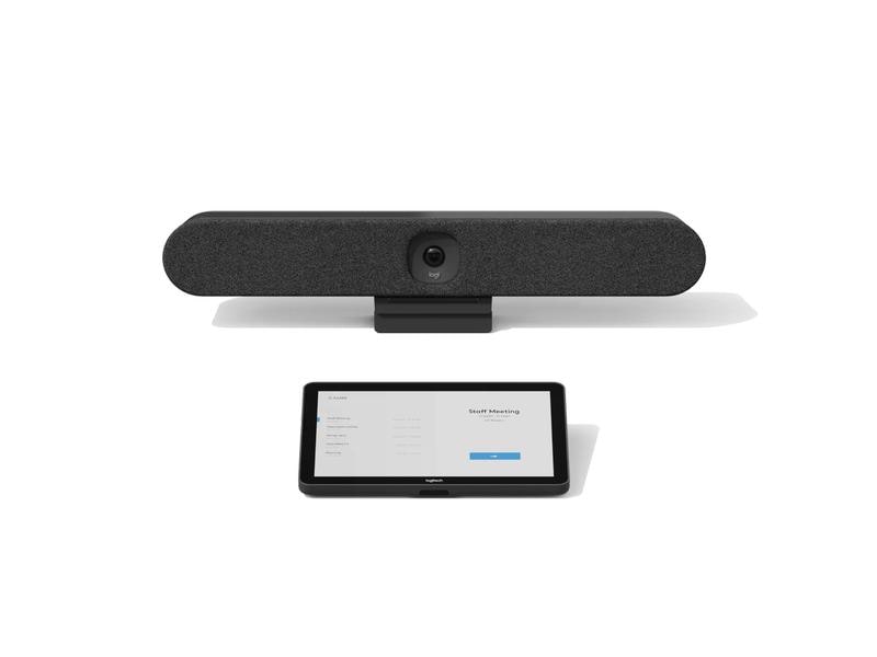 Logitech Rally Bar Huddle Video Collaboration Bar   Tap IP Komplettlösung mit All-in-one-Videobar und Touch-Controller mit PoE-Konnektivität