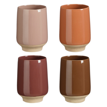 Beker donker paars donker roze donker bruin donker geel - h12xd8cm