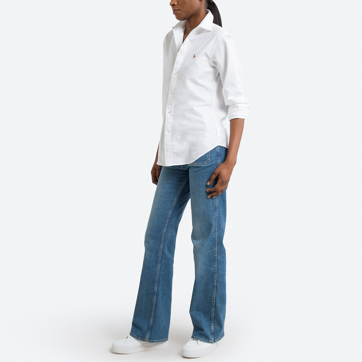 POLO RALPH LAUREN<br>Camisa de popeline, mangas compridas