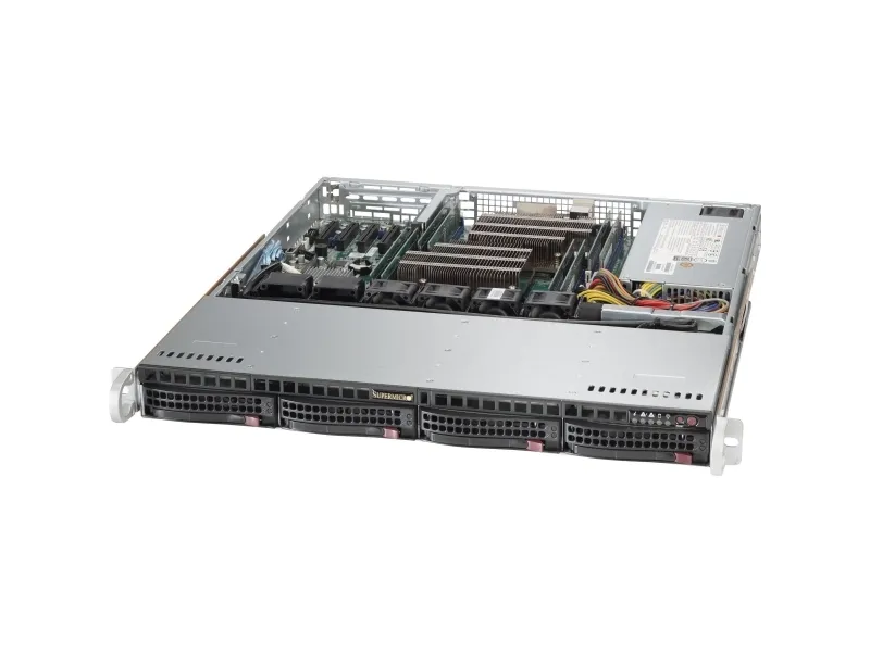 Supermicro SC813M FTQC-505CB - Rack-monterbar 1U - ATX - SATA/SAS - hot-swap 500 Watt - sort