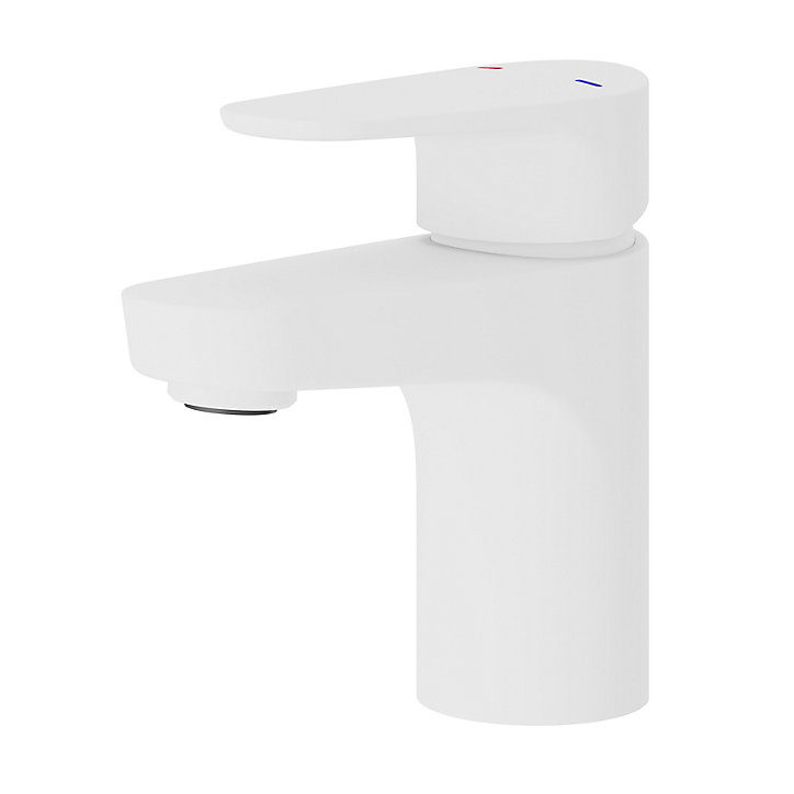 Mitigeur de lavabo blanc GoodHome Cavally
