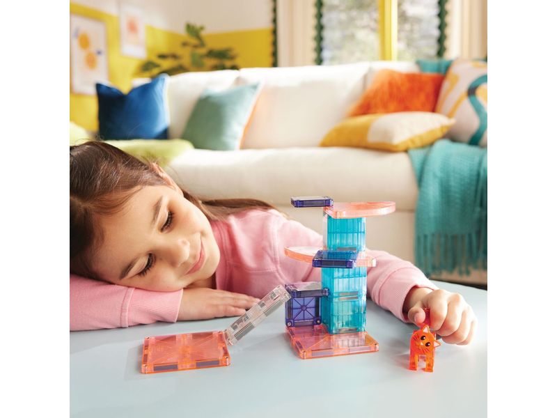 Magna-Tiles Cat Tree 13 Teile Cat Tree Spiel- und Bau-Set mit 13 magnetischen Teilen