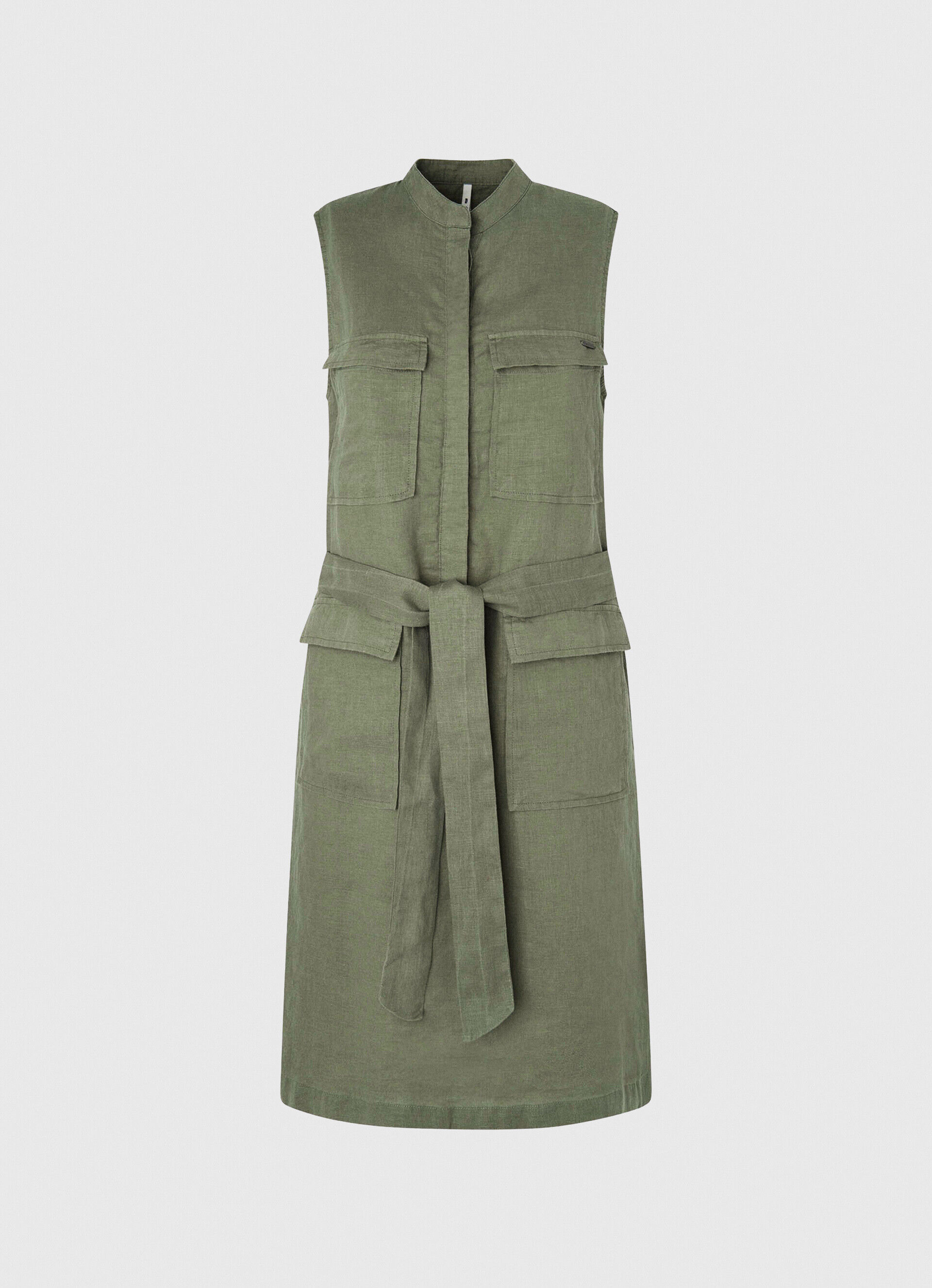 VESTIDO UTILITY AURA - verde-oliva