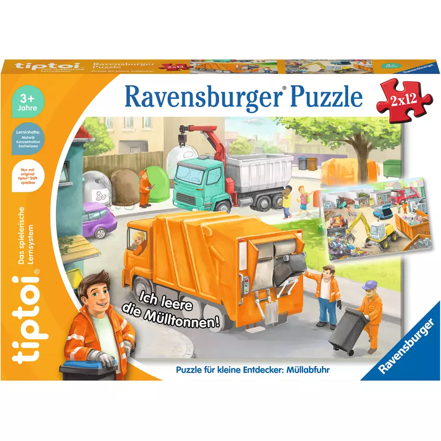 Ravensburger tiptoi® Puzzle für kleine Entdecker: Müllabfuhr