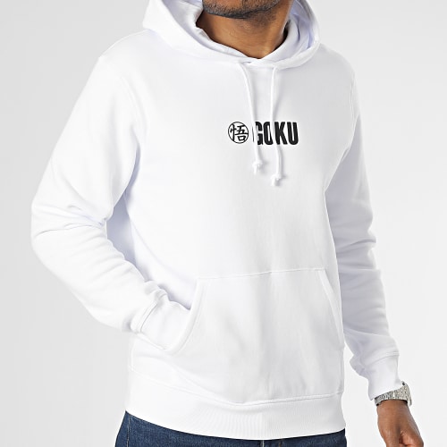 Sweat Capuche Goku Blanc