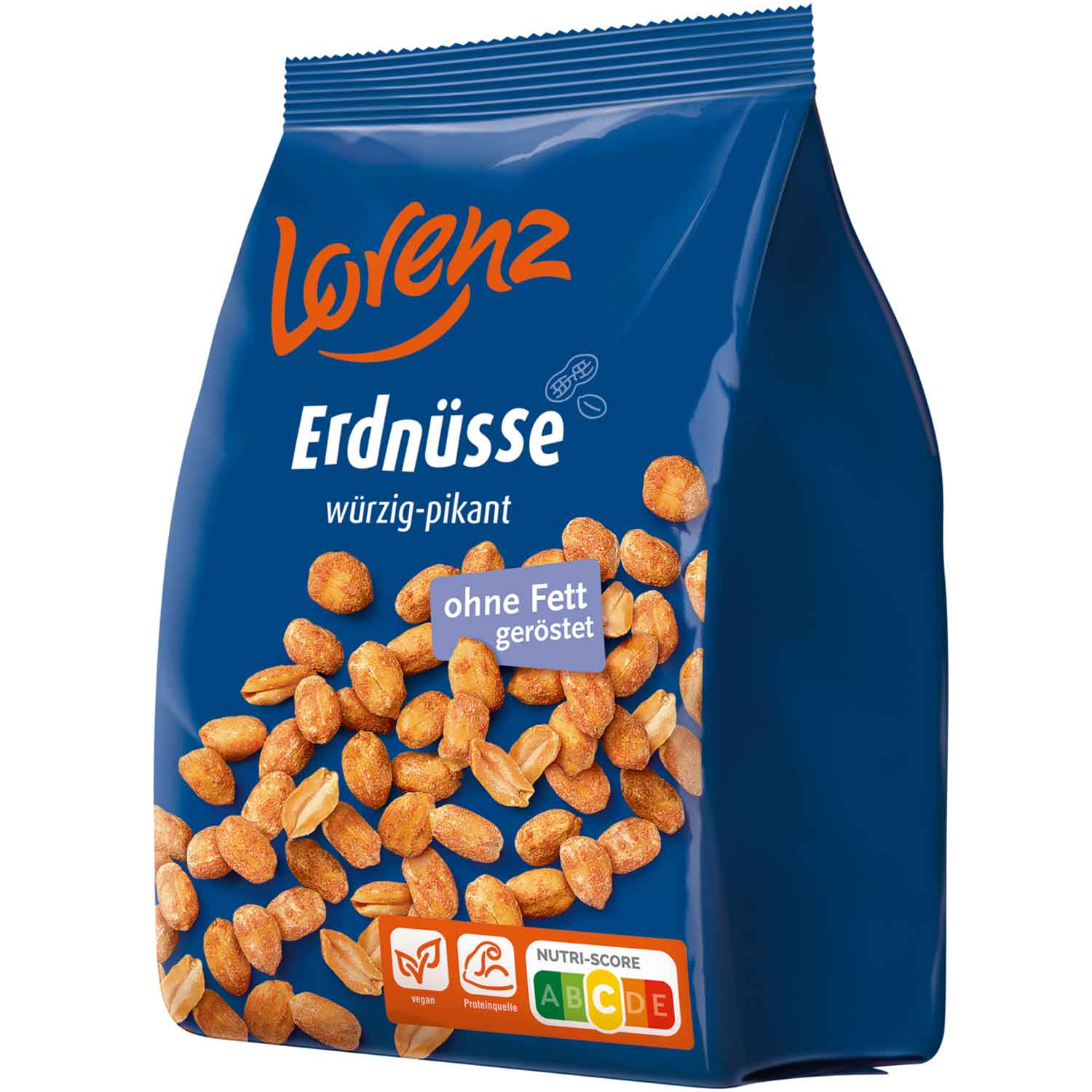 Lorenz Erdnüsse würzig-pikant ohne Fett geröstet 1000g MHD:6.8.25