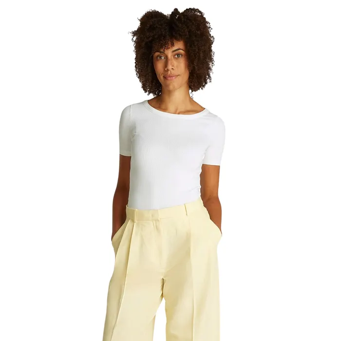 Tommy Hilfiger Slim 5X2 Rib Crew Shirt Dames