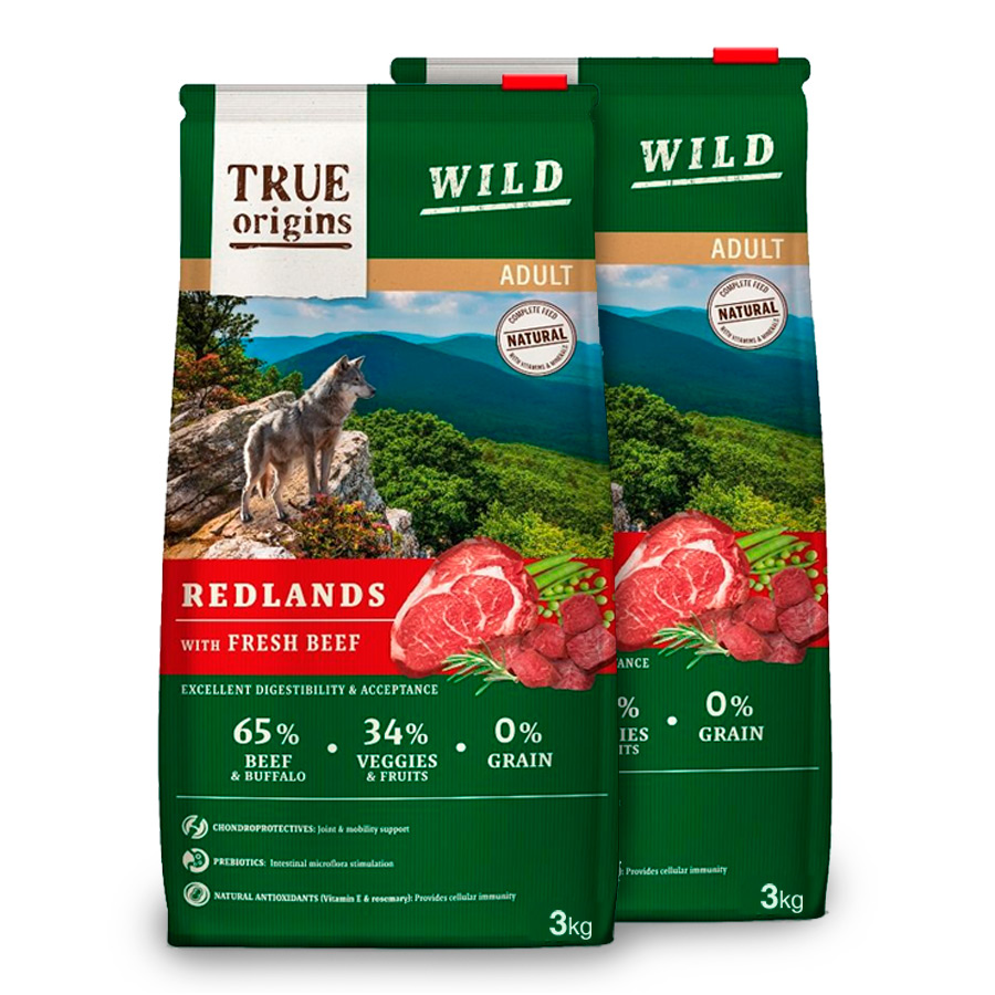 3 kg de ração True Origins Wild Redlands para cães adultos