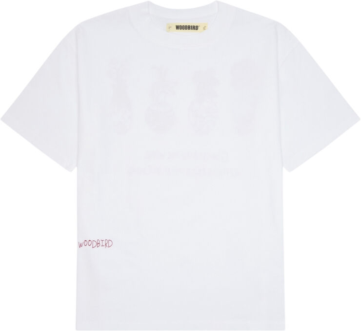 Woodbird WBBalo Vase Tee White-red