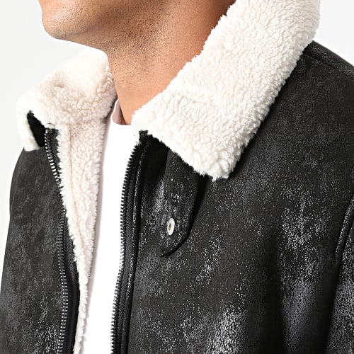 Veste Col Mouton M22267MOW Noir
