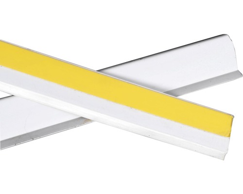 Vlakke PVC-strook met afdichtlip 2,5x30x1500 wit